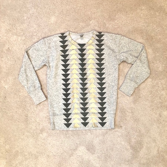 J. Crew Vintage Sweatshirt in Metallic Triangles - Picture 5 of 8
